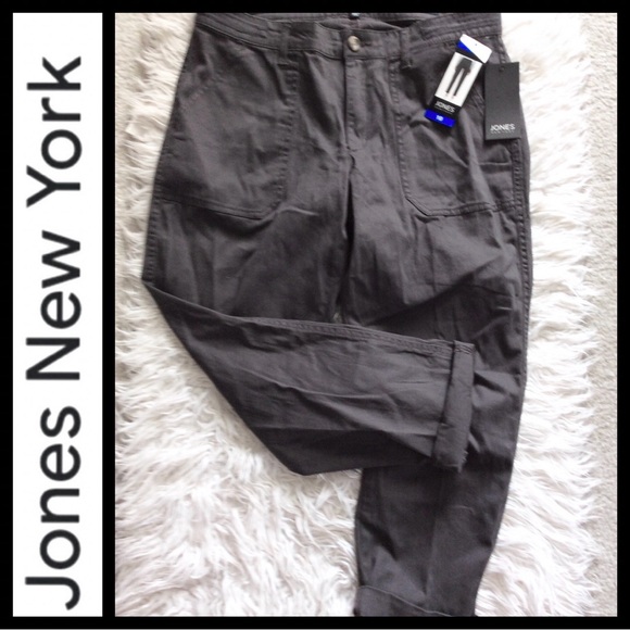 NWT Jones NY The Chino Crop Relaxed Fit Pants - Picture 4 of 7